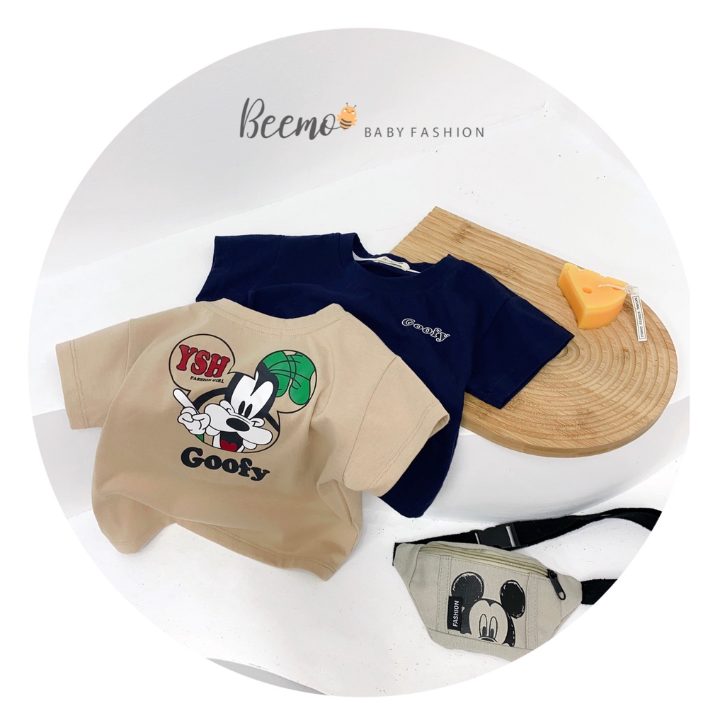 Áo phông cộc tay bé trai, áo thun cổ tròn mềm mát hàng Beemo