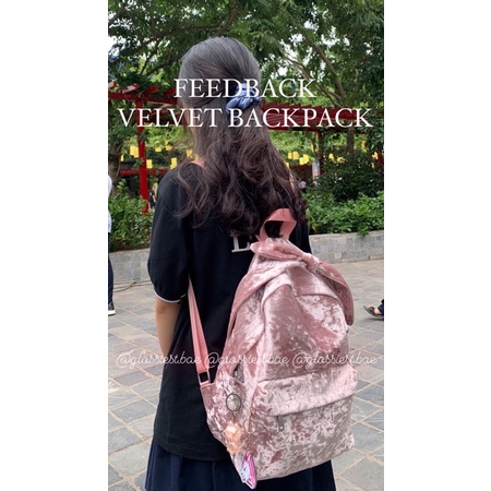 VELVET BACKPACK - BALO NHUNG HỒNG