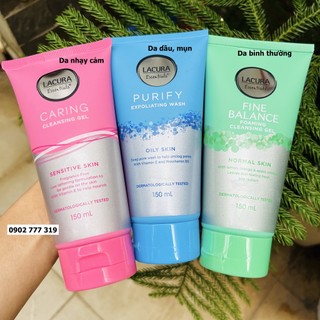 Sữa rửa mặt Lacura cho da nhạy cảm, da nhờn mụn, da thường. Hàng nội địa Úc