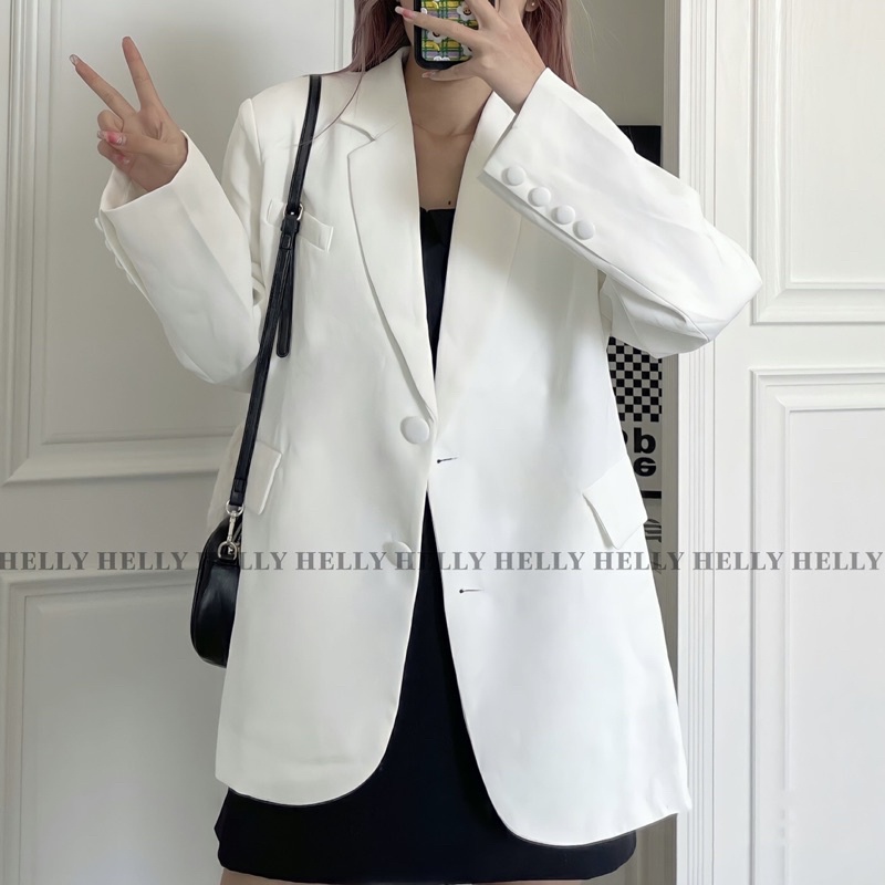 ÁO BLAZER NỮ NÚT BỌC VẢI HELLY SHOP