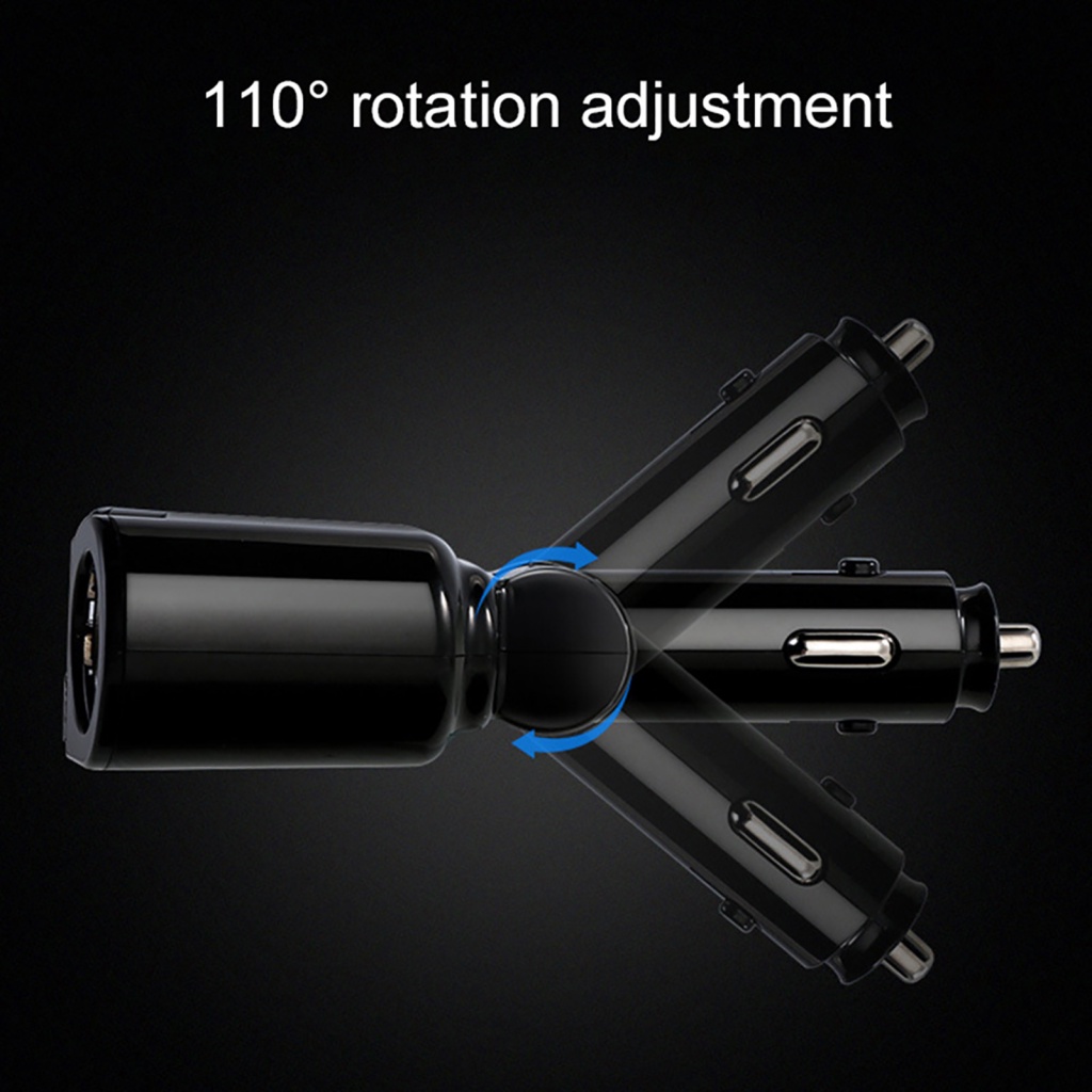 Tẩu Sạc USB ABS Có Màn Hình Kỹ Thuật Số Hình Hoa Hướng Dương Bảo Vệ An Toàn Cho Xe Hơi