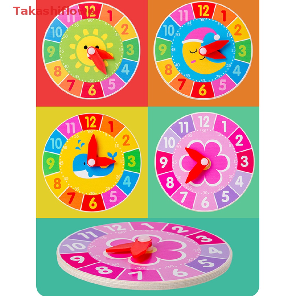 (Takashiflower) Đồng Hồ Đồ Chơi Bảng Hoạt Động Cảm Biến Montessori DIY Cho Bé