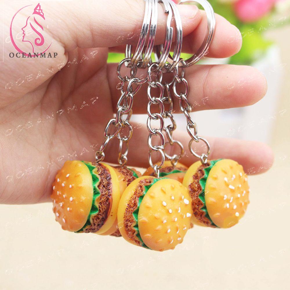 Móc Khóa Tạo Hình Bánh Hamburger Sáng Tạo