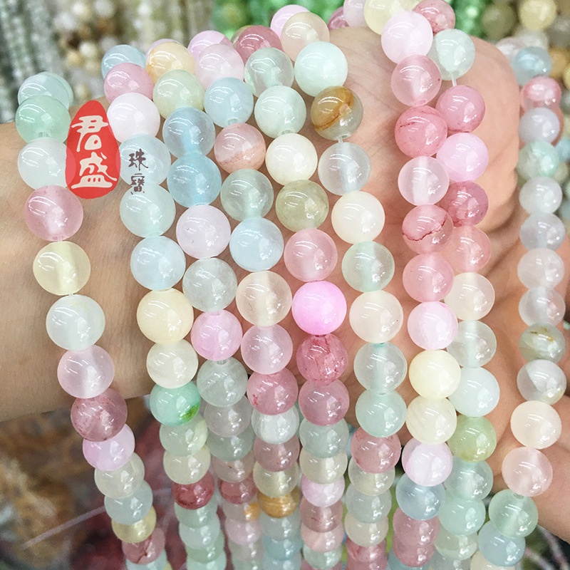 Chuỗi Hạt Đá Sapphire Tròn Nhiều Màu Dùng Làm Trang Sức DIY