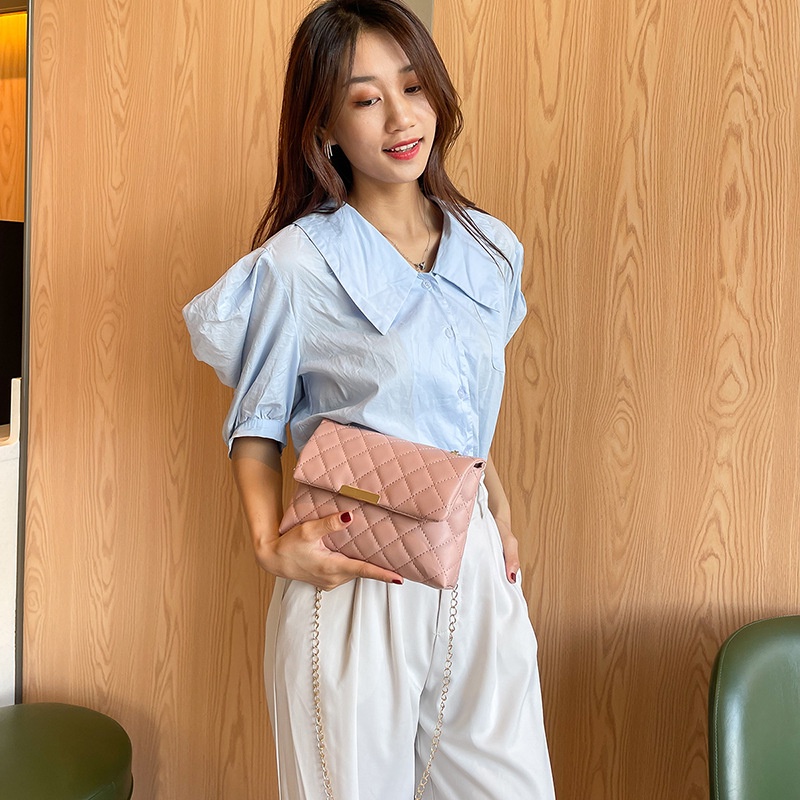 Túi Đựng Điện Thoại Dáng Vuông Nhỏ Thêu Họa Tiết Đính Đá Đơn Giản Thời Trang Cho Nữ