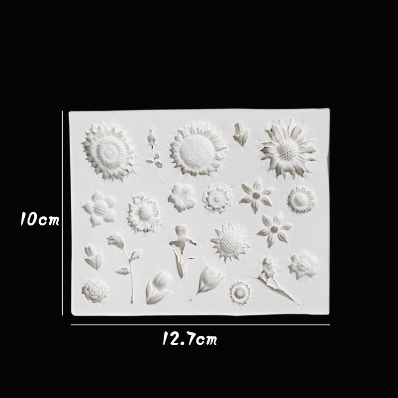 khuôn silicon nhiều loại hoa nhí trang trí bánh