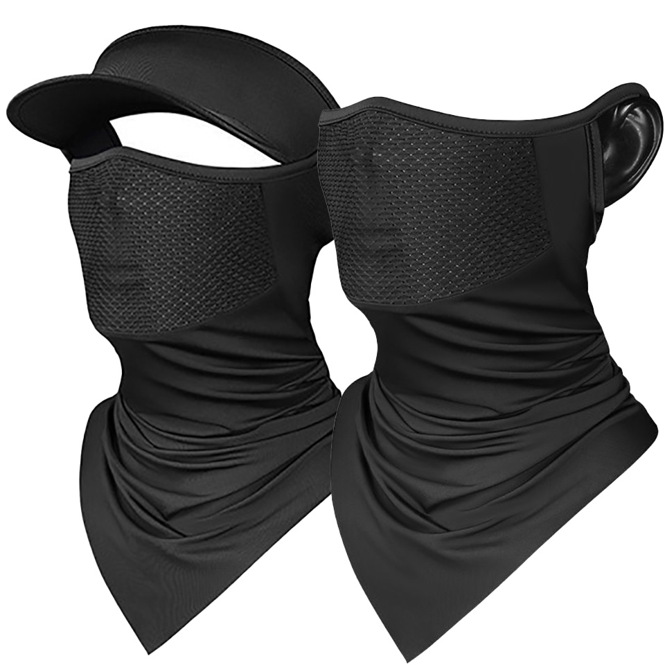 Toàn Bộ Mũ Trùm Đầu Bằng Lụa Lạnh Thoáng Khí Chống Tia UV Bảo Vệ Mặt Toàn Diện