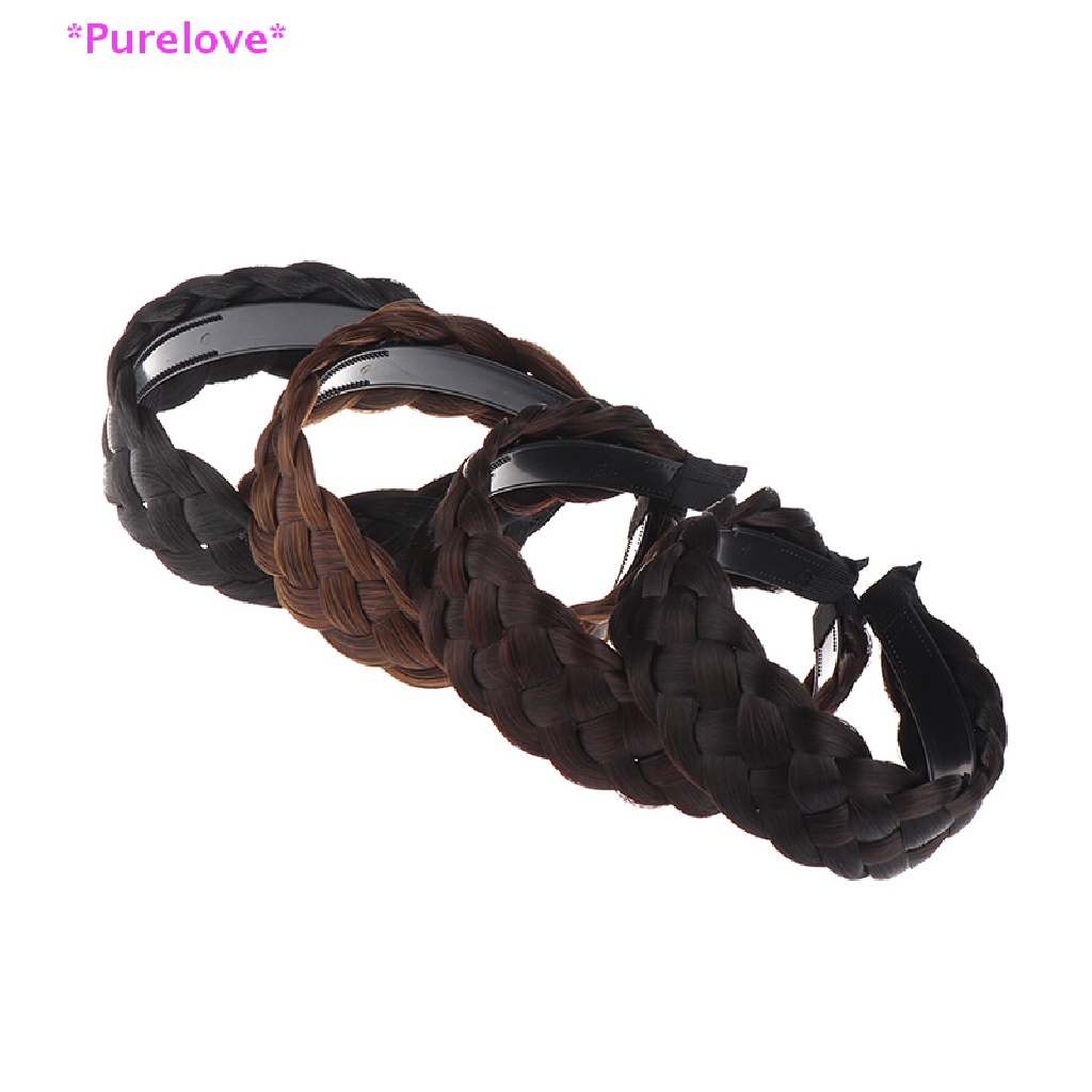 Băng Đô Bện Răng Dày Dặn Chống Trượt Màu Đen / Nâu Mới