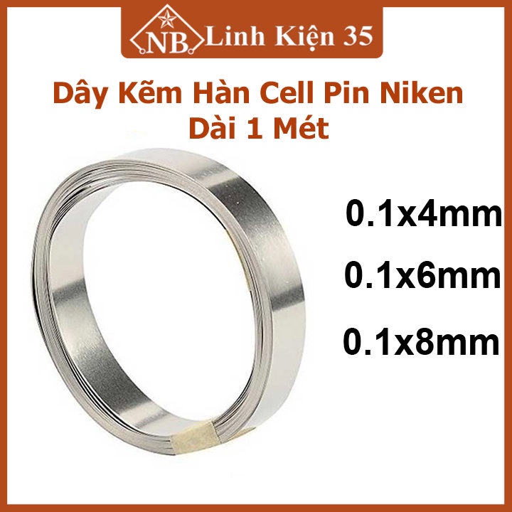 Cuộn 1m kẽm hàn cell pin chất lượng cao 18650 0,1x4mm