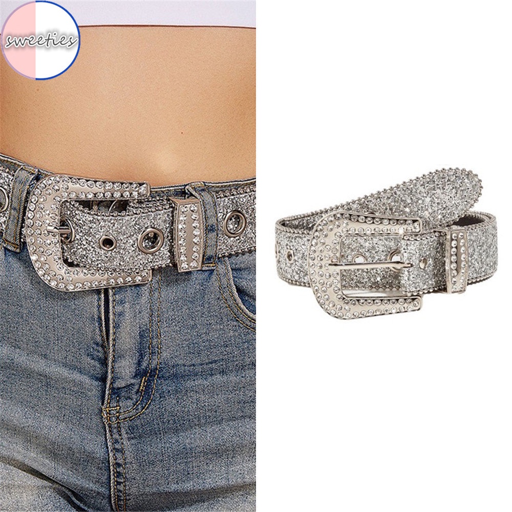 Thắt Lưng Đính Đá Sang Trọng Phong Cách hip Hop unisex