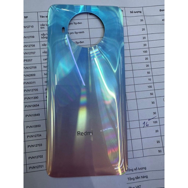 nắp lưng xiaomi note 9 pro 5g Mi 10T Lite màu xanh hồng