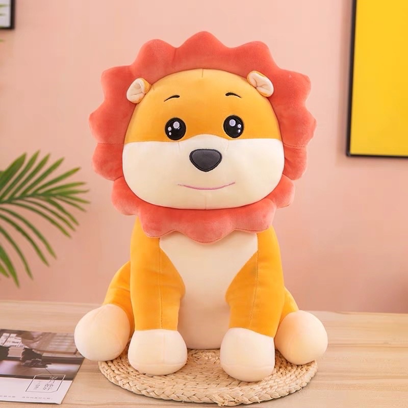 Gấu vua sư tử, sư tử hoa, sư tử ngồi dễ thương như 1 chú cún con ý