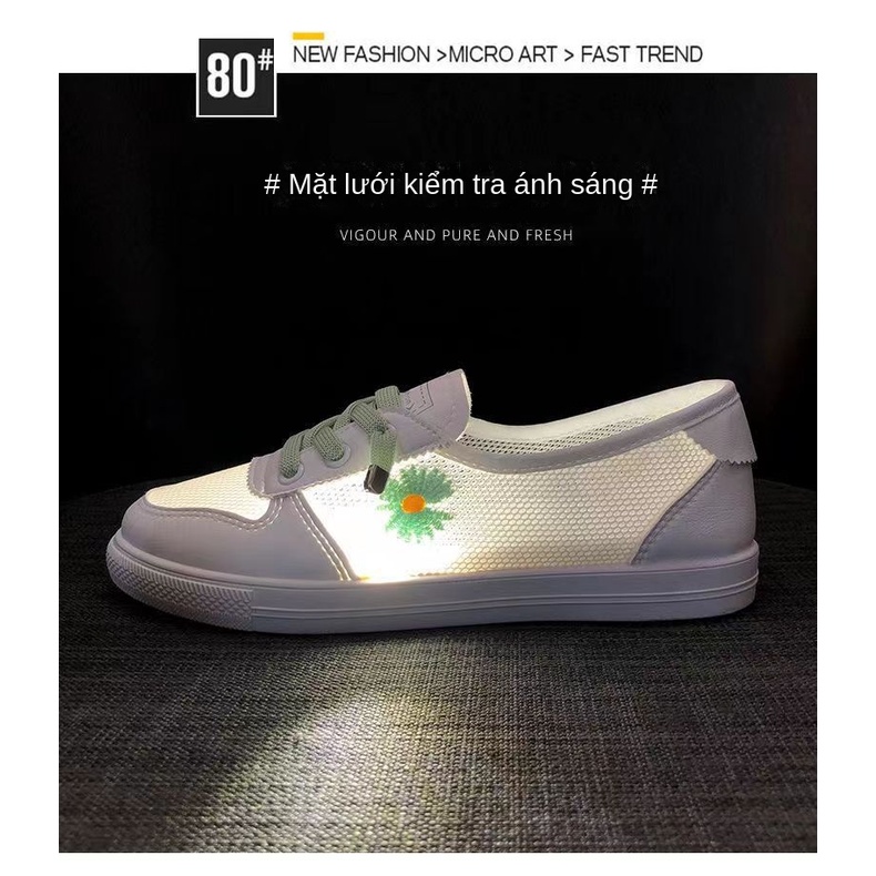 Giày Thể Thao Chzk Phối Lưới Thoáng Khí Phong Cách Hàn Quốc Mới Cho Nữ