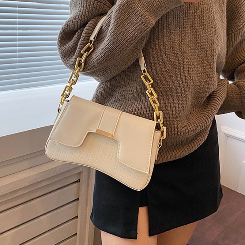 Túi đeo vai IELGY phối màu tương phản thiết kế thời trang cao cấp