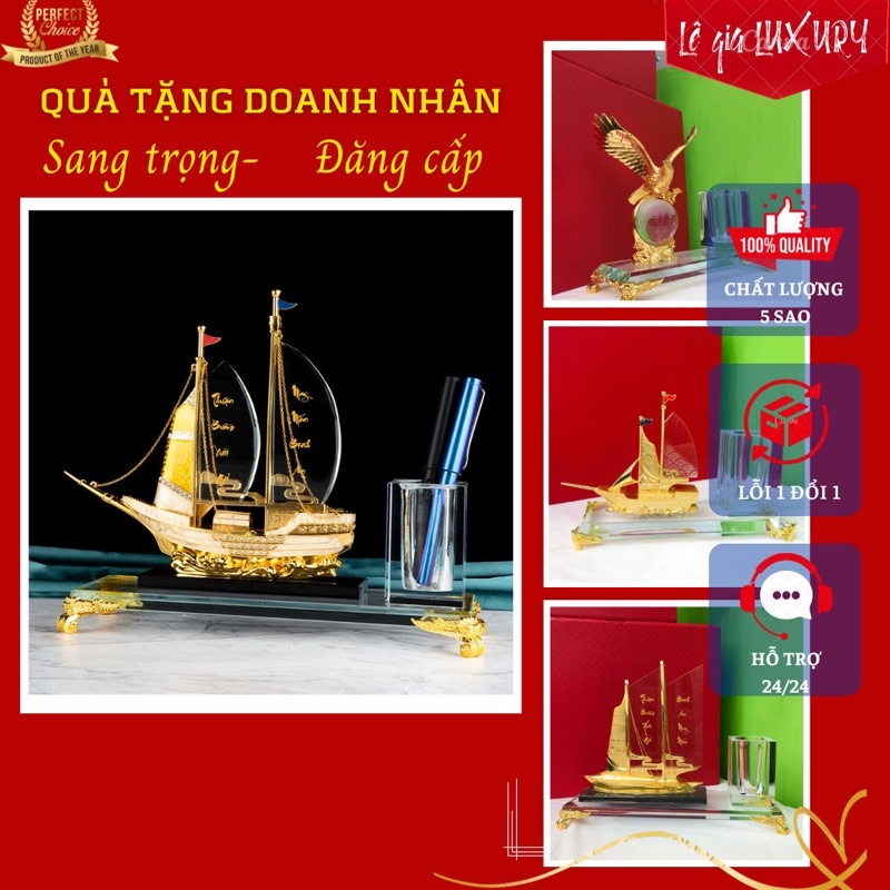 (Tặng kèm bút kí ) Hộp đựng bút Thuyền buồm đá, Hộp đựngDoanh Nhân, Hộp đựng bút Pha Lê K8 Cao Cấp, Quà Tặng Doanh Nhân