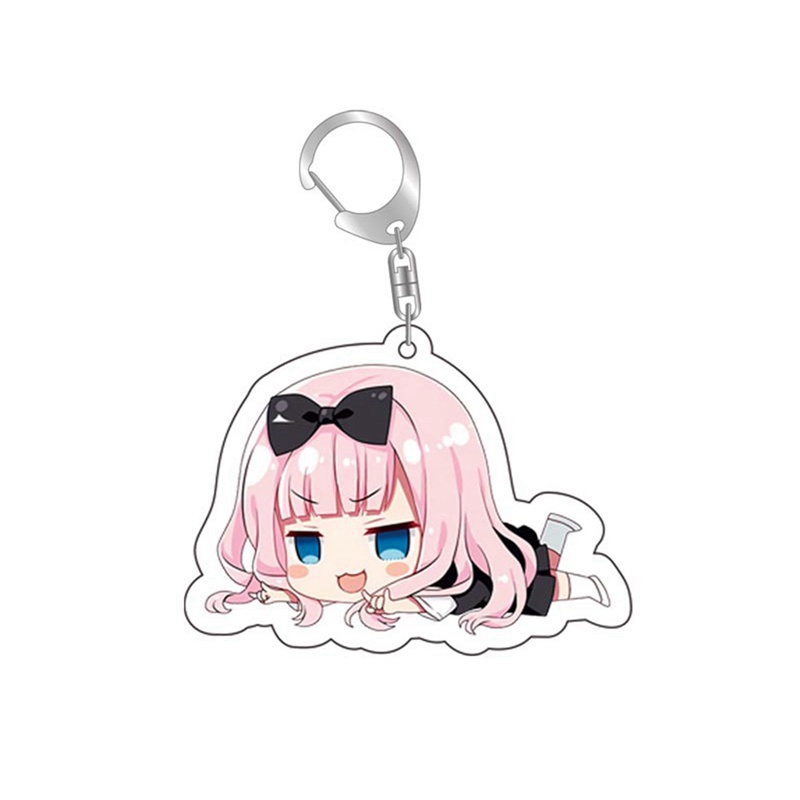 Móc Chìa Khóa Bằng Acrylic Hai Mặt Hình Anime Kaguya-sama: Love Is War Fujiwara Chika Shinomiya Kaguya Dễ Thương