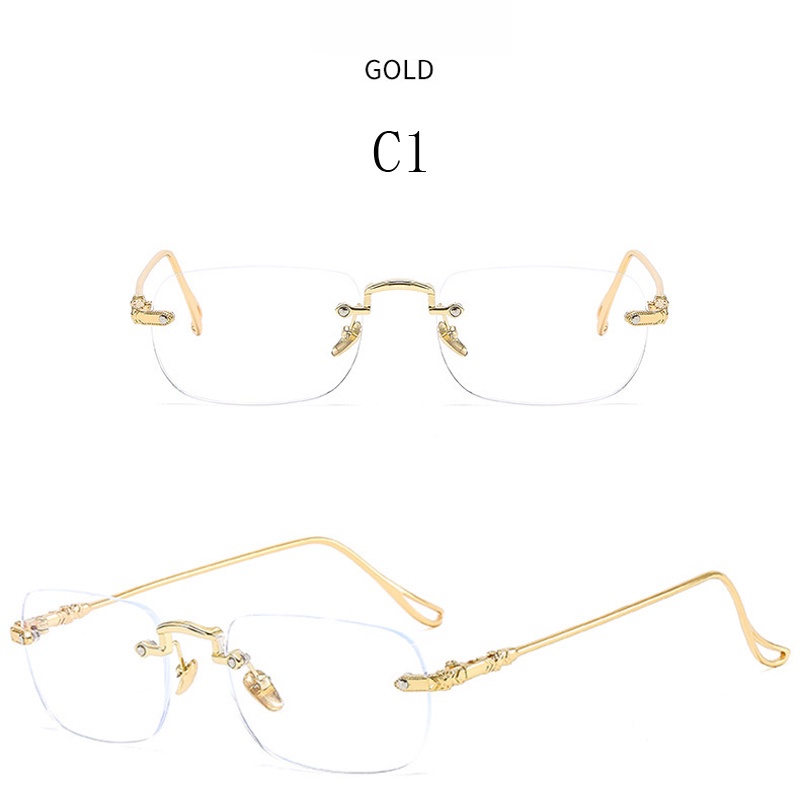 Mắt Kính Không Gọng Trong Suốt Chống Bức Xạ Và Ánh Sáng Xanh Thời Trang Phong Cách Hàn Quốc Cho Nữ
