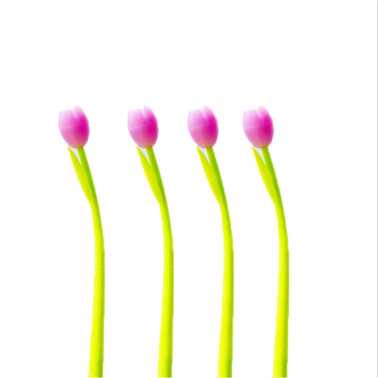 Bút Mực Gel Silicone Hình Hoa Tulip Thay Đổi Màu Sắc Dành Cho Học Sinh