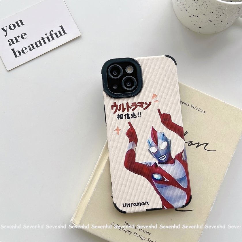 Ốp Điện Thoại Da Mềm Họa Tiết Ultraman Hợp Thời Trang Cho iPhone 14 13 12 11 Pro Max Xs Max Xr X 7 8 Plus