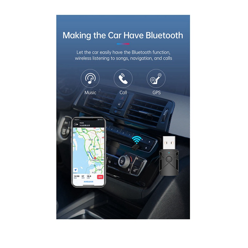 Usb bluetooth 5.2 Nhận Tín Hiệu Âm Thanh aux Giắc Cắm 3.5mm Cho tv / Xe Hơi / pc / Qiufjhpoo