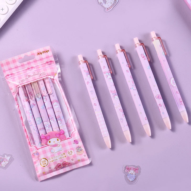 0.5mm chính hãng Sanrio bấm bút Kuromi Cinnamoroll Unisex hoạt hình Unisex bút