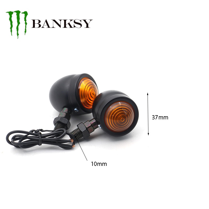 Đèn Xi Nhan Bằng Kim Loại Kiểu Retro Chuyên Dùng Cho Xe Mô Tô