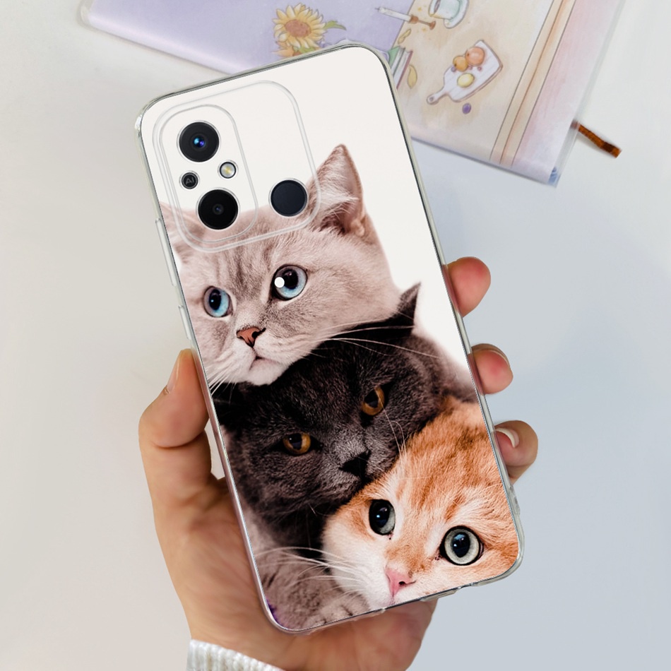 Ốp Điện Thoại TPU Dẻo Họa Tiết Hoạt Hình Mèo & Bướm Dễ Thương Cho Xiaomi Redmi 11A / Redmi 12C 2022 Redmi11A 12C 4G