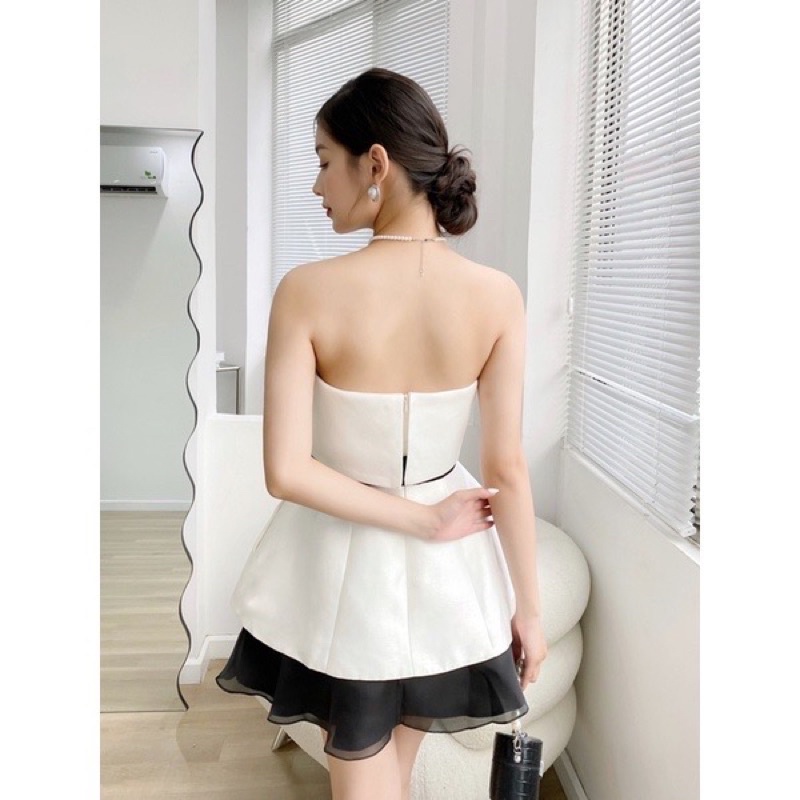 Set áo cúp ngực cột nơ + chân váy TRÂM ANH BOUTIQUE - 296