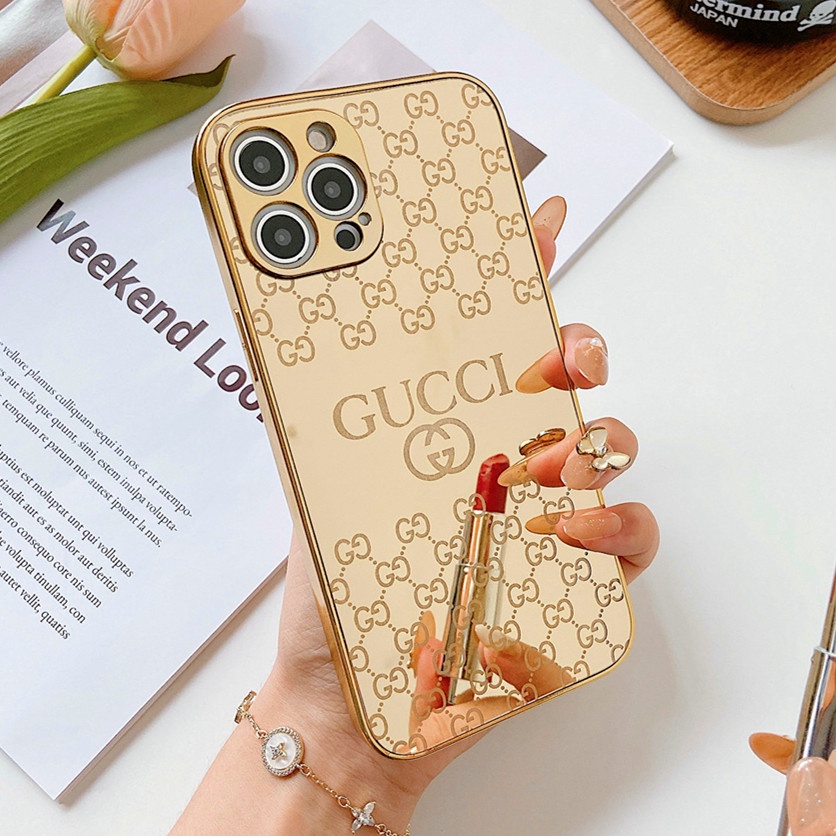 Ốp điện thoại iPhone chống sốc bằng gương vàng 24K mạ điện cho iPhone X XS Max XR 11 12 13 14 15 16 