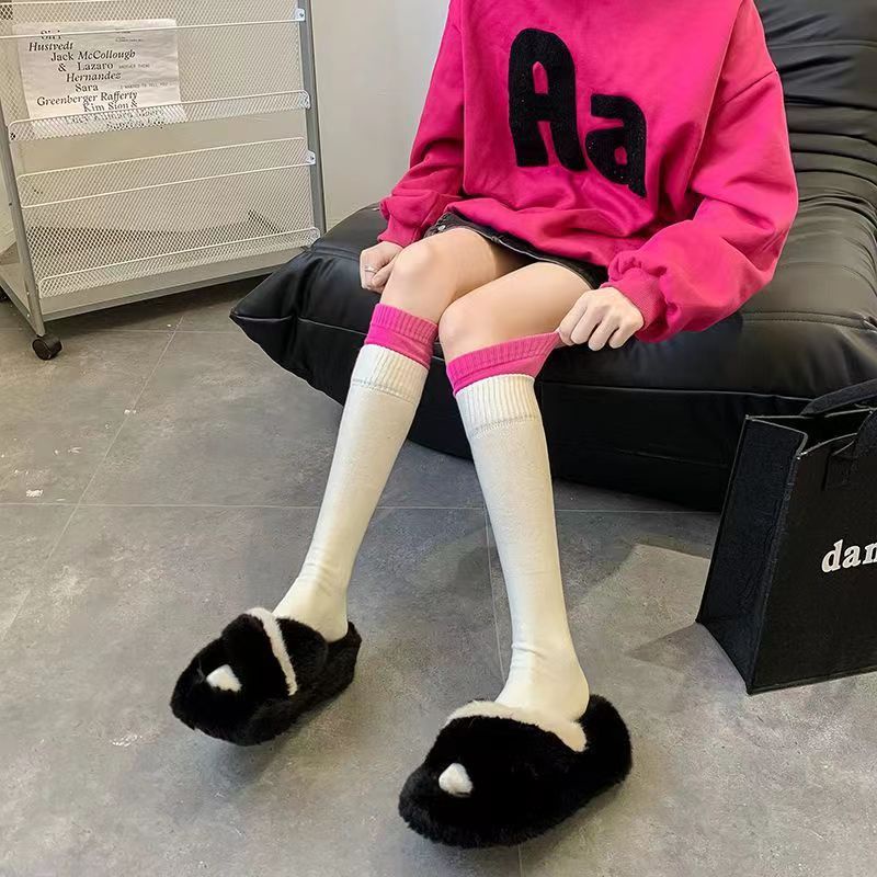 Đôi Vớ cotton Dài Đến Đầu Gối Màu Sắc Thời Trang Dành Cho Nữ