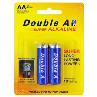 Pin AA Double A Super Alkaline - Vỉ 2 viên, bảo toàn năng lượng 10 năm