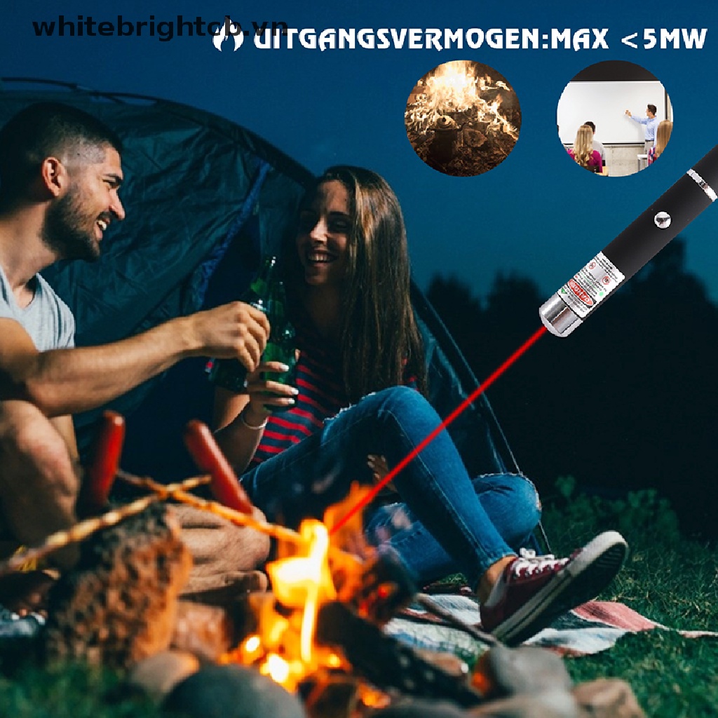 1 Cây Bút Laser Năng Lượng Cao 5MW Màu Đỏ / Xanh Lá / Xanh Lá