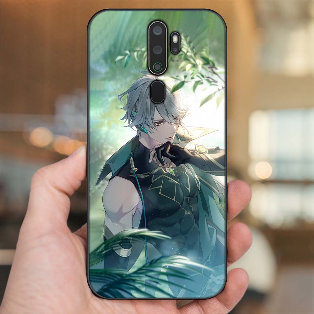 Ốp lưng Oppo A5 2020, A9 2020 viền đen in hình Alhaitham Genshin Impact