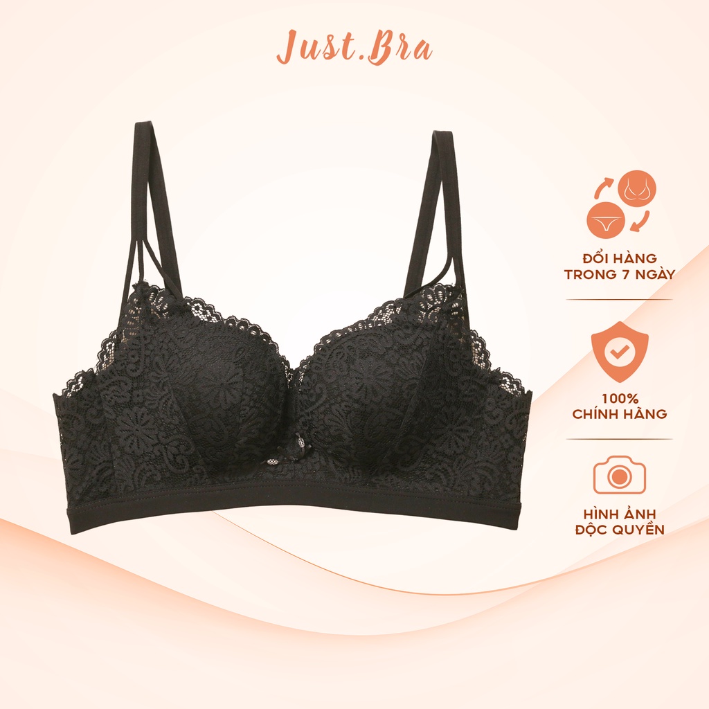 Áo ngực Just Bra chất liệu ren thanh lịch, mút dày nâng ngực hoàn hảo AB264