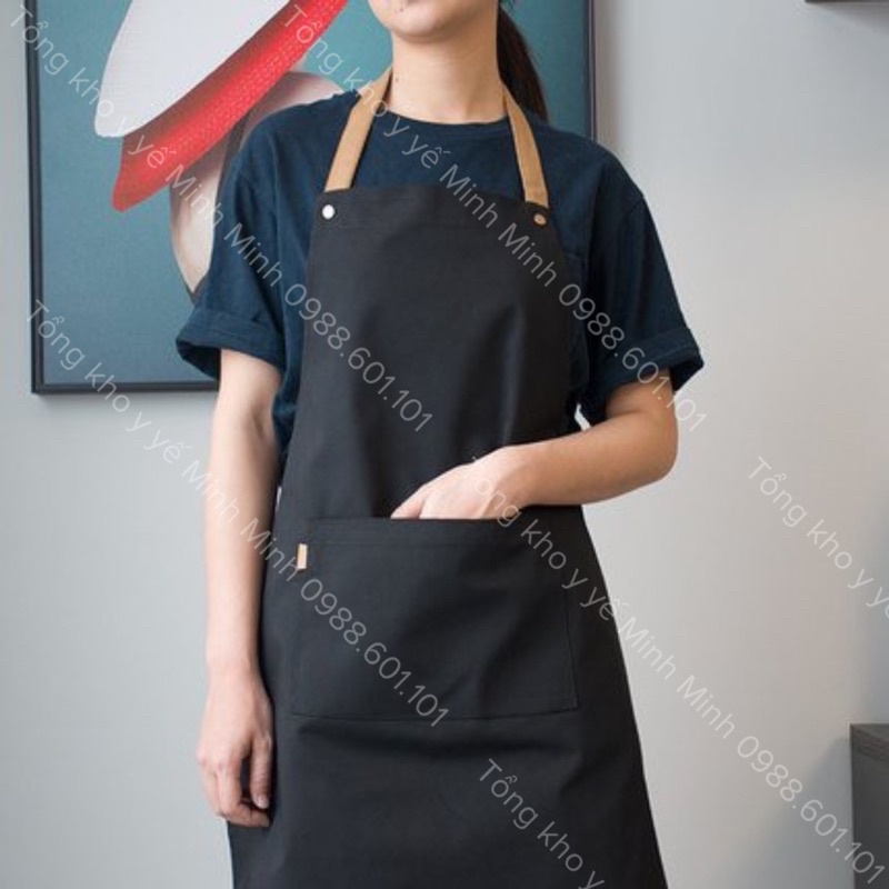 Tạp dề pha chế cao cấp cho nhân viên phục vụ, tiệm trà, tiệm bánh, spa, nails, thẩm mỹ viện làm đồng phục