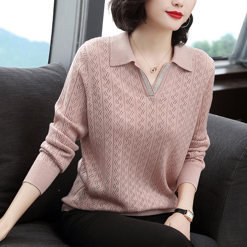 áo len nữ form rộng tăm cộc tay trễ vai mỏng cổ lọ áo khoác carigan thom browne local brand ngắn tay dày hàn quốc dài tay sát nách Áo len dệt kim của phụ nữ 2022 mùa xuân và mùa thu áo len mới rộng rãi
