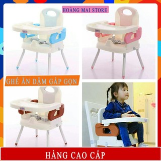 Ghế ăn dặm cho bé gấp gọn,ghế tập ăn cho bé 2 trong 1 kèm chân sắt