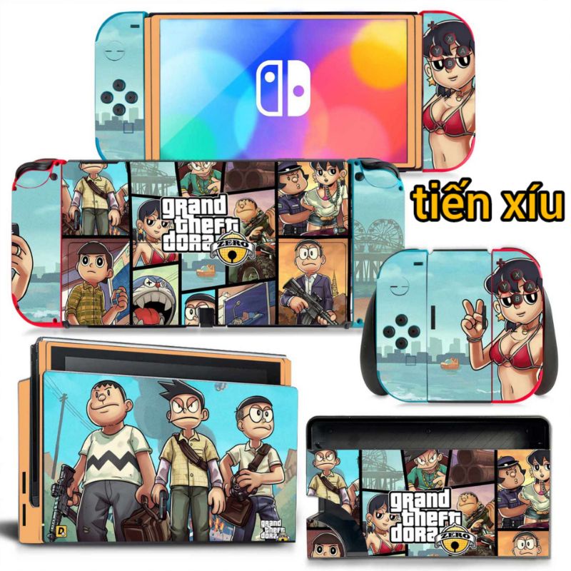 Dán skin thân máy và dock xuất hình Nintendo Switch Oled tự chọn