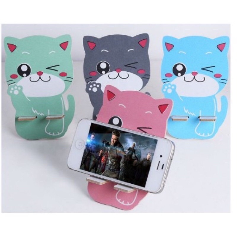 NDH0522 Giá đỡ điện thoại gỗ hình thú dễ thương