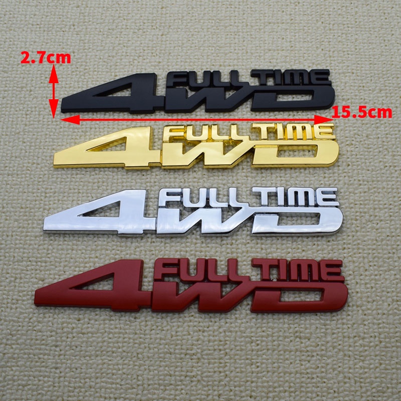 Miếng Dán Trang Trí Xe Hơi Địa Hình Bốn Bánh Bằng Kim Loại Dày 4wd Tiêu Chuẩn Bốn Bánh Họa Tiết Lưới