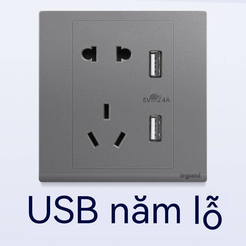 Ổ Cắm Máy Tính USB 86 Lỗ Bằng Bạc Cát Sâu Tiện Dụng