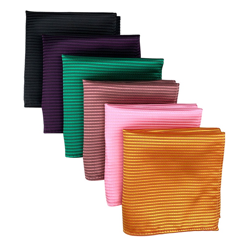 Khăn tay bỏ túi EFAN bằng lụa dệt họa tiết chấm bi màu trơn