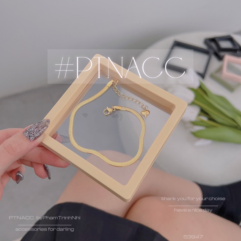 Bộ trang sức titan, set dây chuyền, vòng cổ, lắc chân titan dáng ép trơn đơn giản basic .PTNACC.
