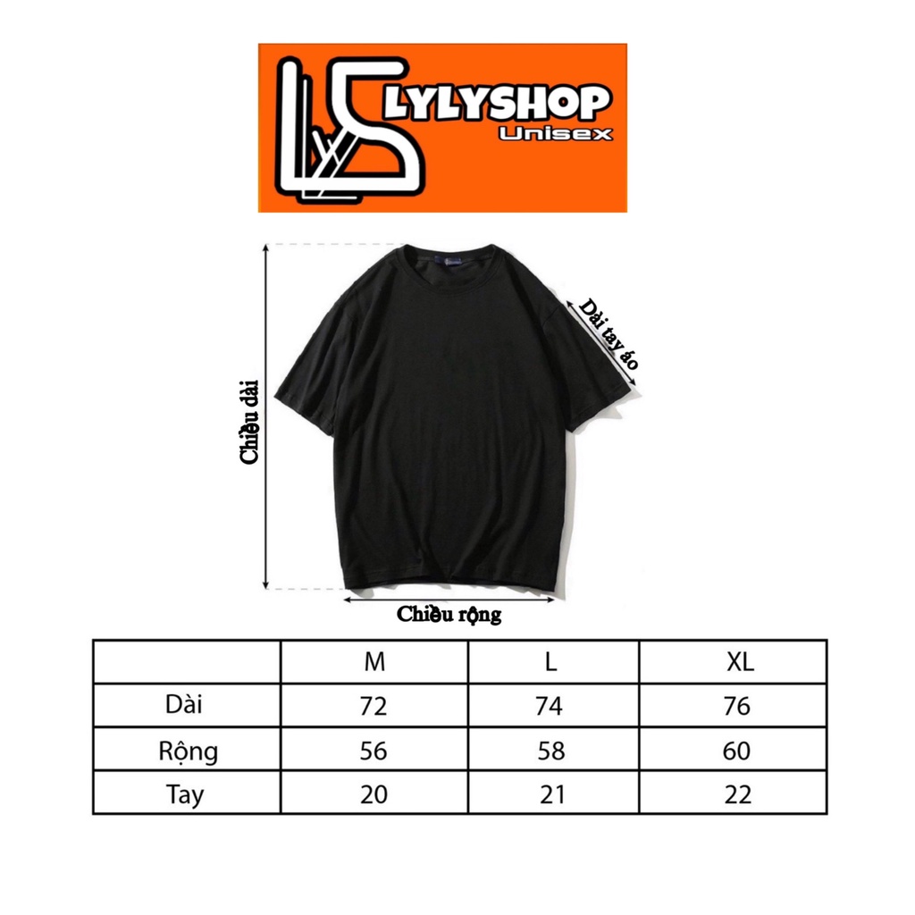 Áo phông tay lỡ Hades Lylyshop Unisex vải thun cotton 100% co dãn mịn mát cho nam nữ