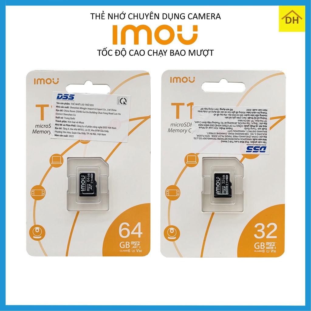 Thẻ Nhớ IMOU 128GB 64GB 32GB Tốc Độ Cao,Chuyên Dụng Cho Camera Wifi