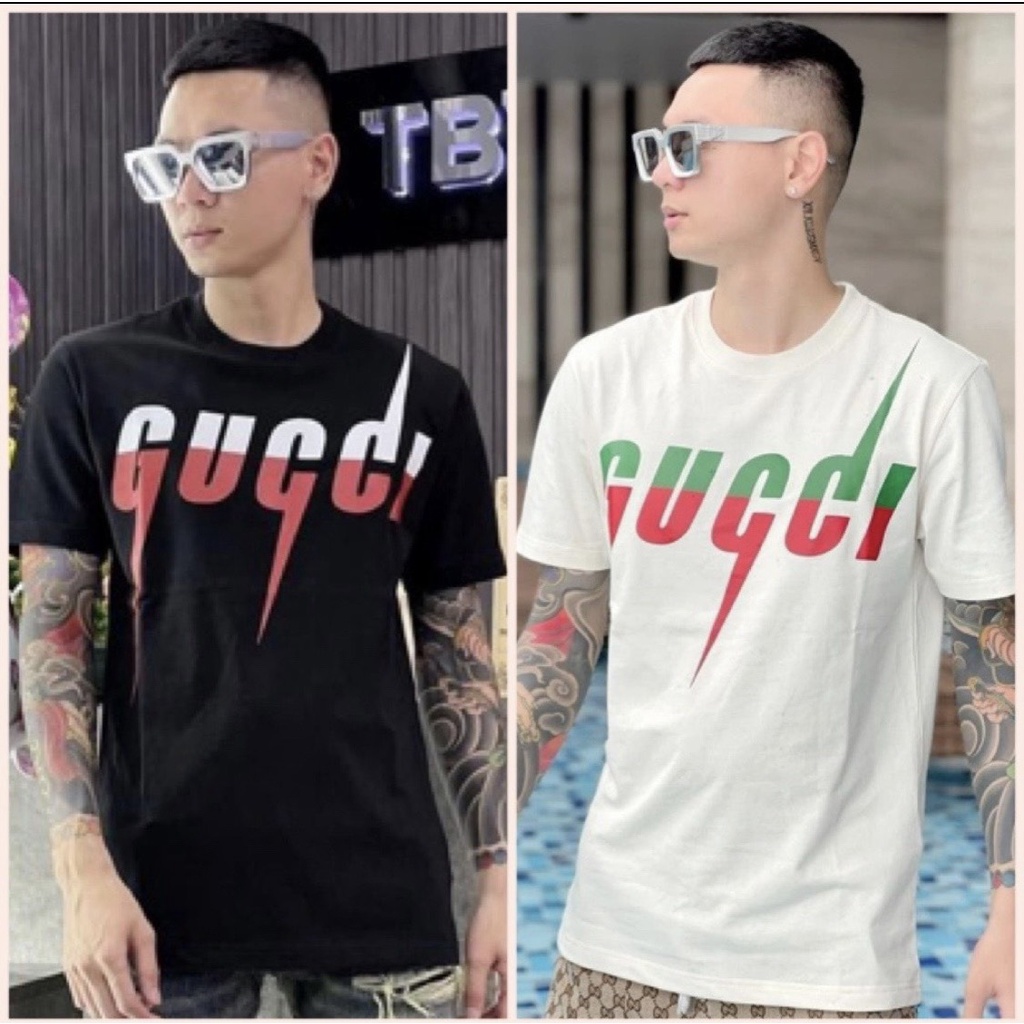 Áo phông Nam Nữ Gucci Hình In 5D Chất Liệu Cotton Co Giãn 4 Chiều Siêu Thoáng Mát