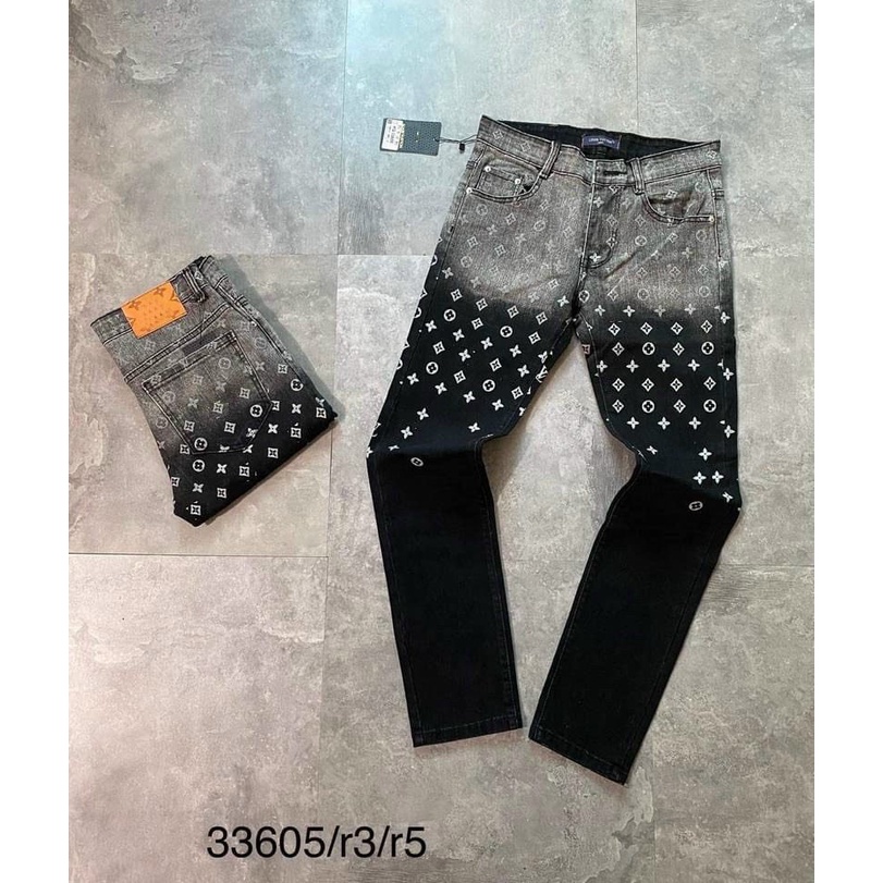 Quần jean nam đen loang màu CAO CẤP chất bò co giãn-form chuẩn-trẻ trung-AHFASHION