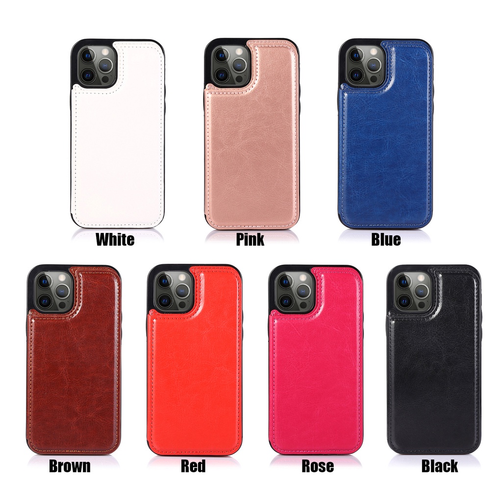 Lật Bao Da Điện Thoại Có Ngăn Đựng Thẻ Cho iphone 15 11 12 13 14 pro max mini plus Giá Đỡ