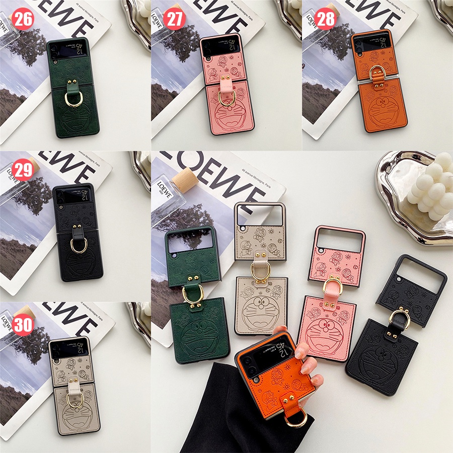 Mới Ốp Điện Thoại PC Cứng Nắp Gập Chống Sốc Có Vòng Đỡ Cho Samsung Galaxy Z Flip4 3 5G