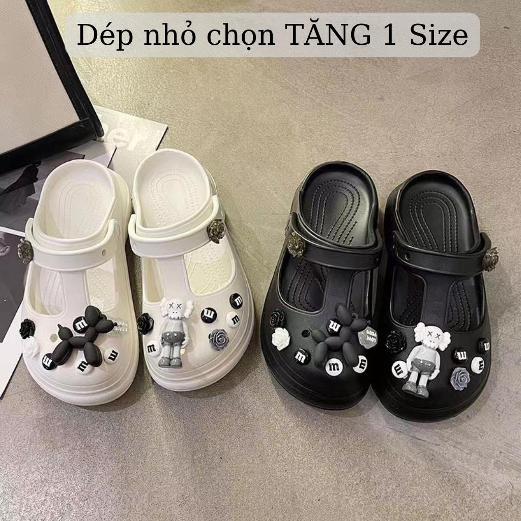 Dép cross Sandal - Dép Đế Dày Siêu Nhẹ tặng kèm bộ hình gắn Kaws và chó siêu xinh